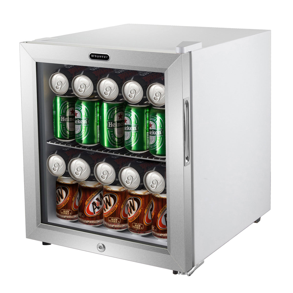 Whynter 85W Beverage Cooler, 120-Can, 115V, Stainless Steel