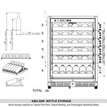 Charger l'image dans la galerie, KingsBottle KBU50WX 24 Inch Wine Cooler