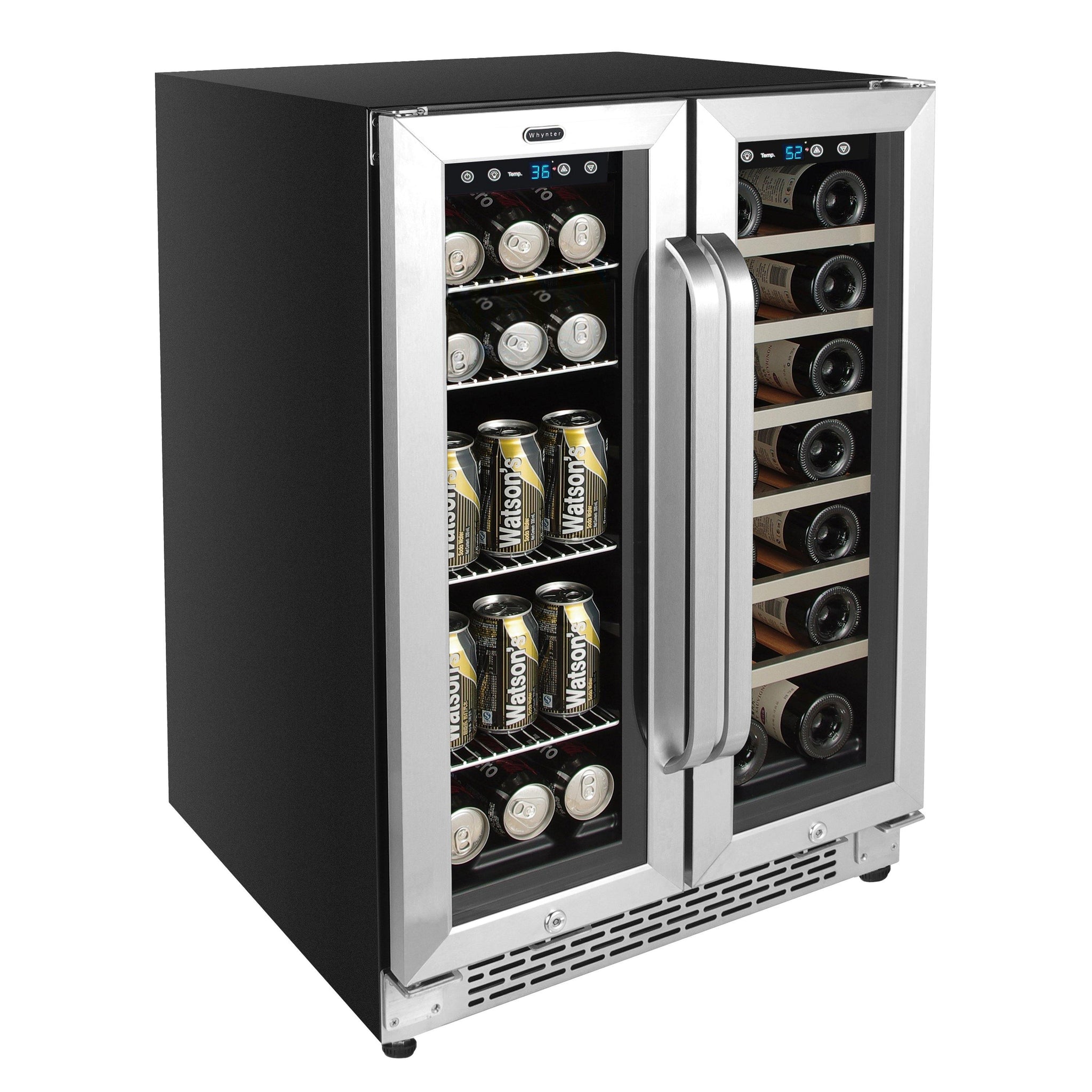 Tittla 24'' 20 Bottle and 60 Can Dual Zone Built-In Wine & Beverage  Refrigerator & Reviews