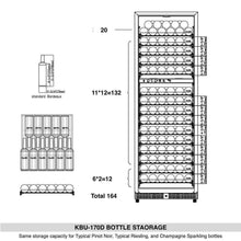 Load image into Gallery viewer, KingsBottle KBU170DX Dual Zone Wine Cooler
