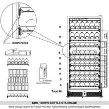 Load image into Gallery viewer, KingsBottle KBU100WX 100 Bottle Wine Cooler