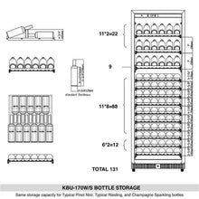 Carica l&#39;immagine nel visualizzatore di Gallery, KingsBottle KBU170WX 166 Bottle Wine Cabinet Cooler