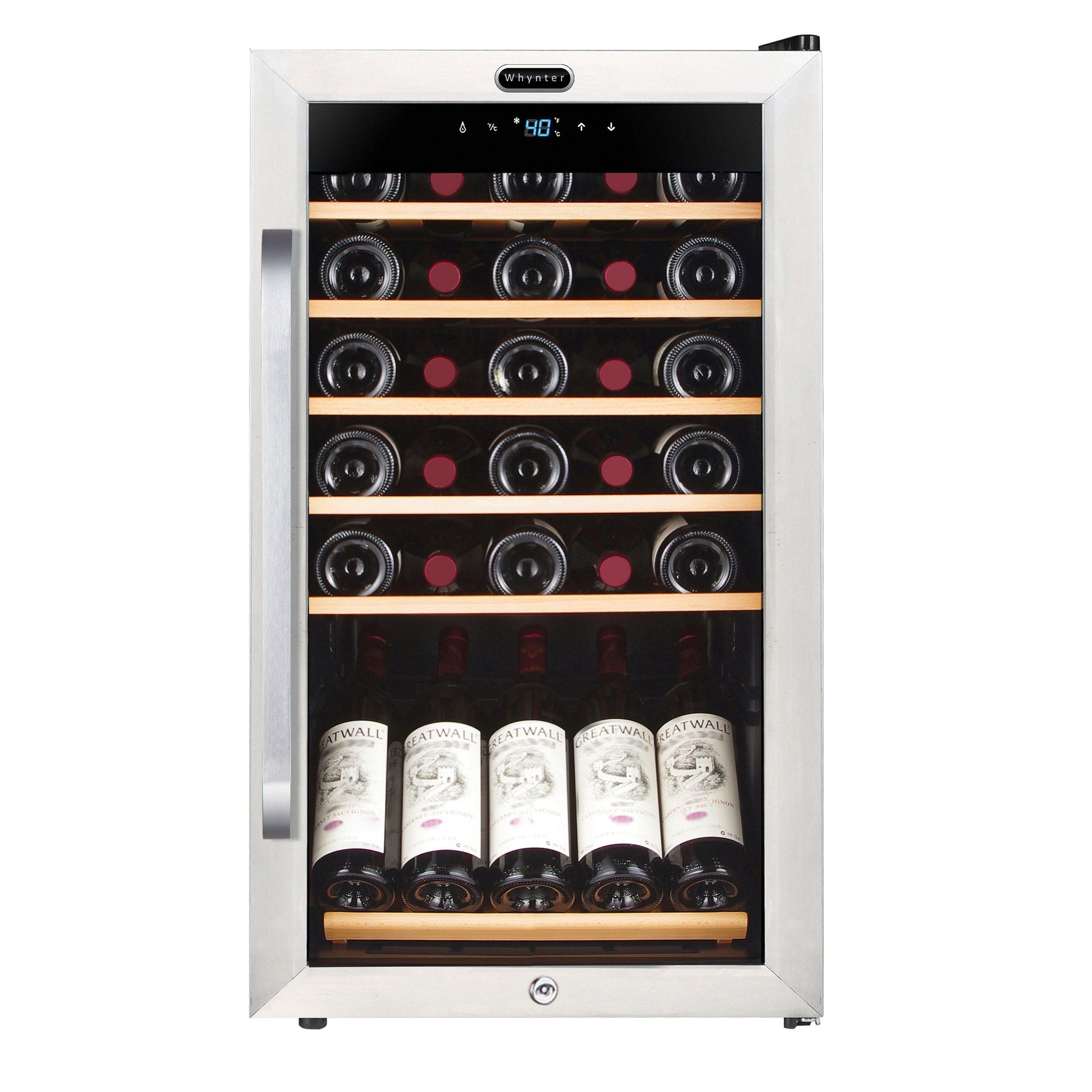 Whynter FWC-341TS 34 Bottle Freestanding Wine Cooler - Royal Wine Coolers
